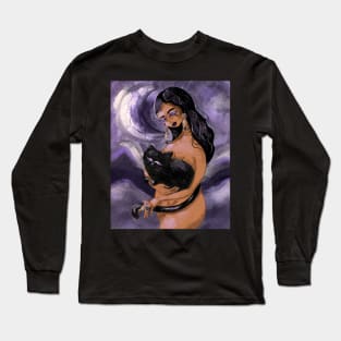 Moon and cat Long Sleeve T-Shirt